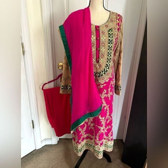 PAKISTANI COUTURE DESIGNER FORMAL DRESS 3 PIECE - Picture 7 of 13